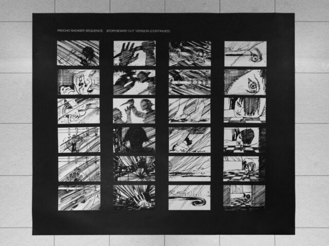 Dentro de la exposición destacando el arte del guión gráfico
