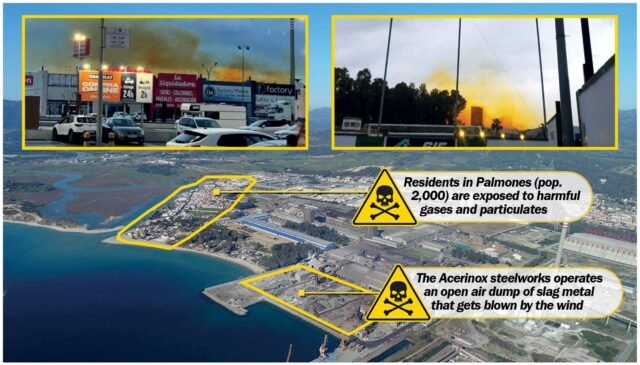 Exclusivo: Acerinox Steelworks arroja nubes tóxicas 'frecuentes' a la Bahía de Gibraltar, mientras que las autoridades españolas 'hacen la vista gorda'
