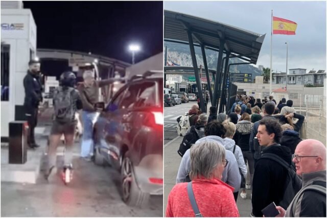 Tensión en la frontera de Gibraltar: los policías españoles desafiantes provocan a los británicos al estampar pasaportes, a pesar de las órdenes anteriores de no
