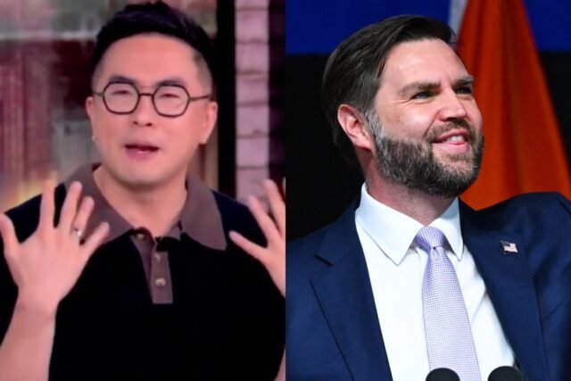Bowen Yang llama a JD Vance 'un asesino del Papa' enviando los anfitriones de la vista a la histeria
