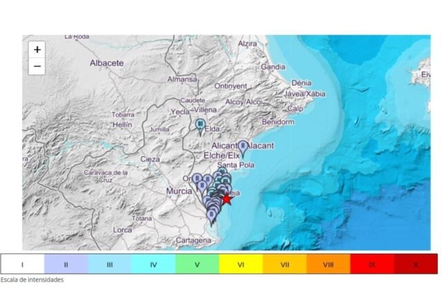 Terremoto con 2.8 Magnitud Shakes España Costa Blanca
