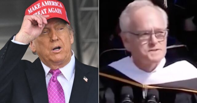El periodista Scott Pelley rasga a Trump en el discurso de graduación
