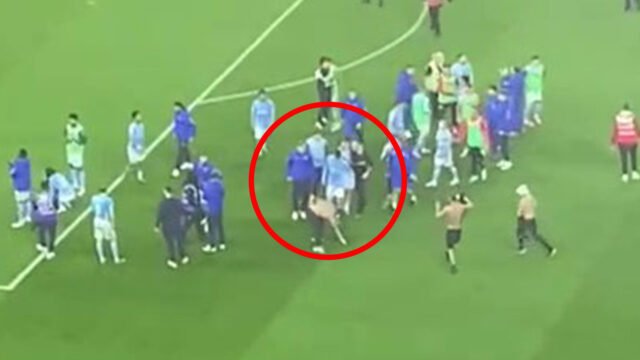 Frank Lampard Humes después de ser acosado por Selfie por Pitch Invader después de la última pérdida de Coventry en Sunderland
