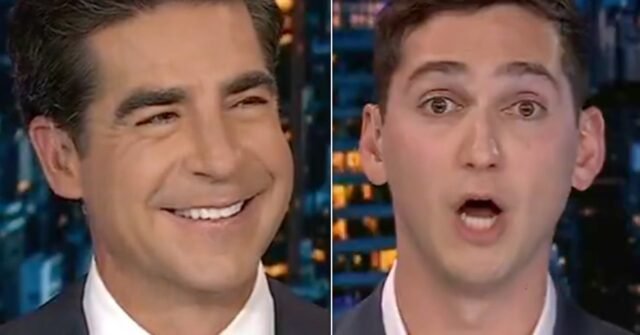 Impresionista Asado Jesse Watters a su cara en vivo en Fox News
