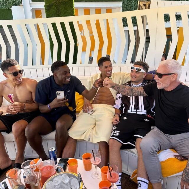 La estrella del Real Madrid, Jude Bellingham, fiestas en Ibiza con Footballer Brother y Wayne Lineker 
