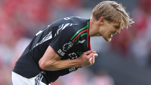 Las increíbles estadísticas de Martin Odegaard que muestran por qué su caída en la forma en el Arsenal está vinculada a disparos de largo alcance
