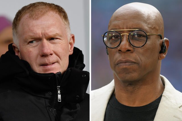 'No me gusta tu vibra' - Ian Wright llama a Paul Scholes en Hared Row sobre Arsenal
