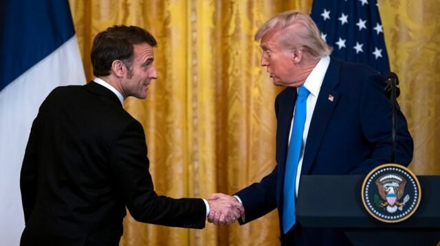 Trump dice que el video de la escupida de Macron fue "no bueno", pero la pareja está "bien"
