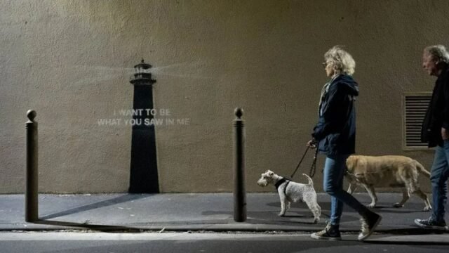 Ubicación de la nueva obra de arte de Banksy confirmada después de las esquivas publicaciones de artistas Fic of Lighthouse Design, y los lugareños dan su opinión

