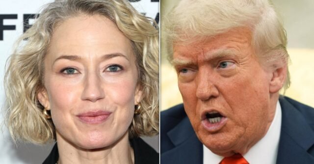 Carrie Coon deja caer una poderosa razón de 4 palabras para hablar sobre Trump

