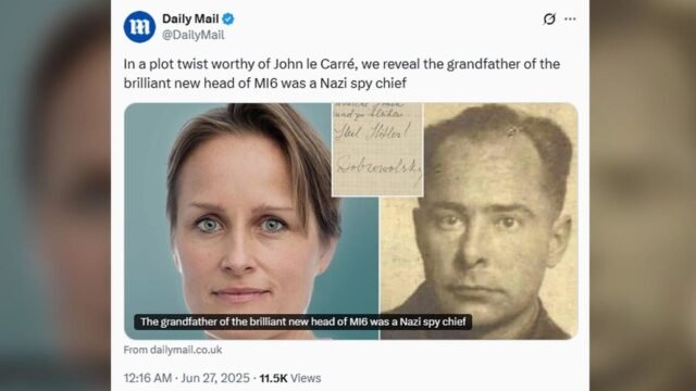 El abuelo entrante del jefe del MI6 era el 'carnicero' ucraniano nazi - Medios del Reino Unido - RT World News
