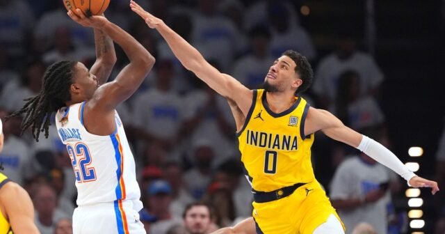 Finales de la NBA: Haliburton corre un gran rally con jersey ganador mientras los Pacers se atraviesan 111-110 en el Juego 1

