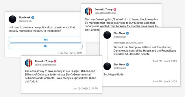 Línea de tiempo de la pelea de Elon Musk y Trump, con publicaciones y declaraciones clave
