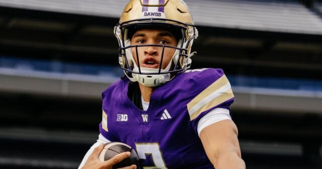 Los Huskies de Washington muestran nuevos uniformes de fútbol 'núcleo' para 2025
