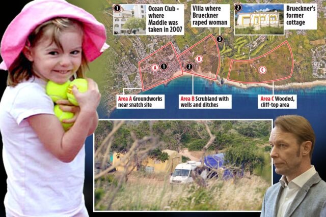 Madeleine McCann Cops para hacer trincheras de ruta y la 'rata' de ratas de Brueckner usando radar en una nueva búsqueda de su cuerpo
