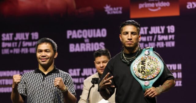 Manny Pacquiao se enfrenta al campeón de peso welter Mario Barrios, pero su verdadero desafío será el tiempo
