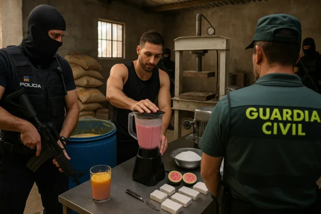 Operadores de batidos: base de cocaína escondida en barriles de pulpa de guayaba descubierta en Valencia de España
