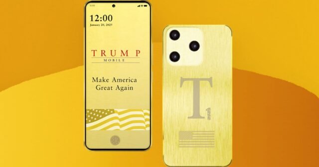 Presentación de 'Trump Mobile', Don Jr. y la última gran dorada de $ 499 chapadas en oro de Eric Trump y Eric Trump
