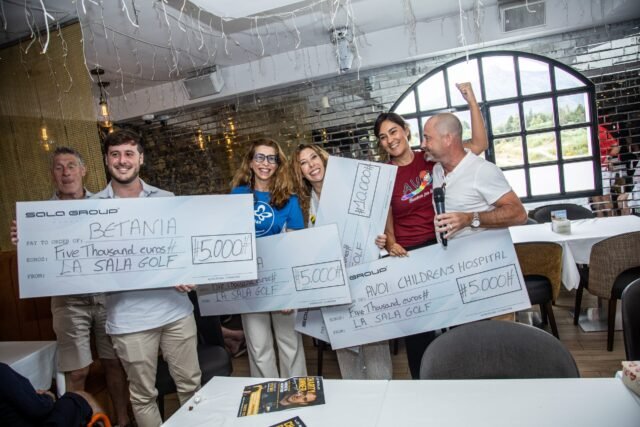Sala Golf celebra recaudar € 25,000 para organizaciones benéficas locales en La Sala Puerto Banus
