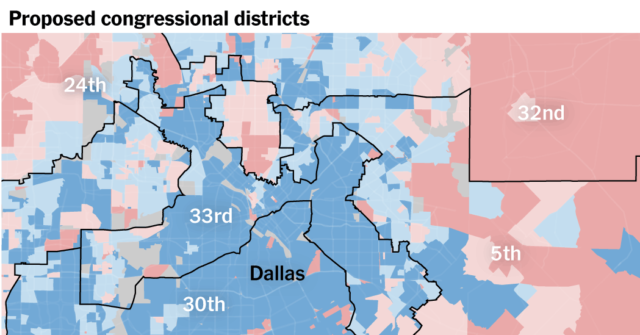 El nuevo mapa del Congreso del Partido Republicano de Texas se dirige a distritos urbanos democráticos
