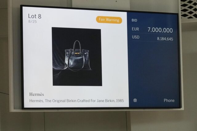 La bolsa Hermes original de Jane Birkin se vende en una subasta por la friolera de 8,6 millones de euros
