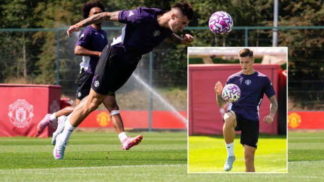 Las primeras fotos de Benjamin Sesko en Man Utd Training surgen mientras los demonios rojos consideran que el secreto se ajusta al delantero
