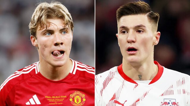 Los fanáticos de Man Utd temen a Rasmus Hojlund regalarán a Benjamin Sesko a Newcastle cuando £ 72 millones Flop toma una decisión de transferencia
