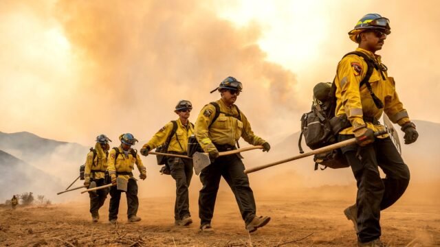 Mil valientes bomberos luchan desesperadamente contra el último incendio forestal californiano
