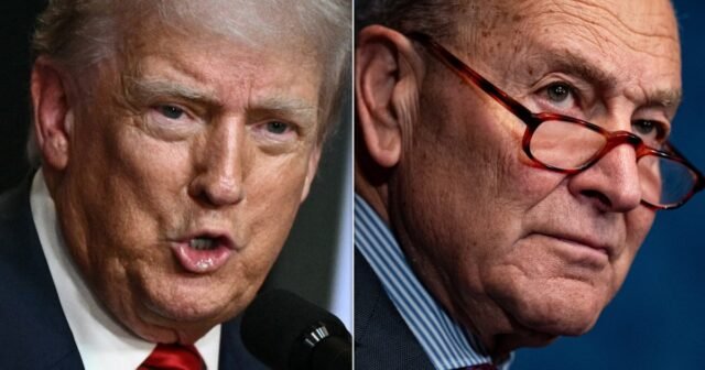 Trump acusa a Chuck Schumer de 'extorsión' en medio de la disputa

